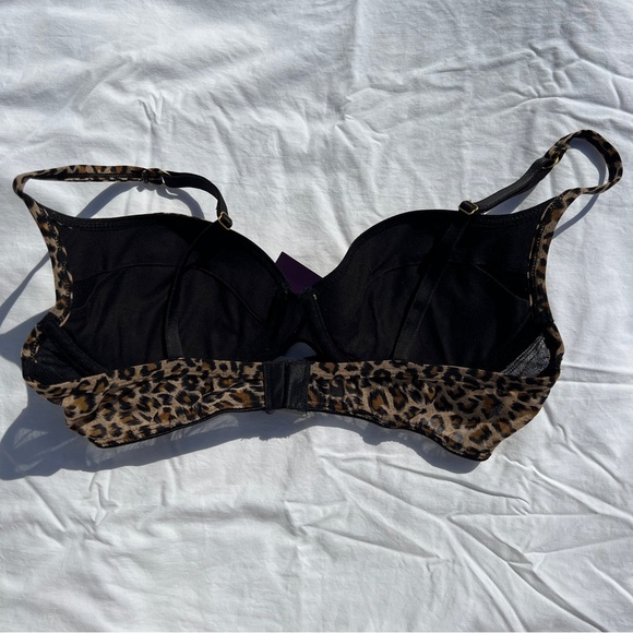 NWT Maison Close Suite Fatale Leopard Print Push Up Bra, 36C - Picture 7 of 15